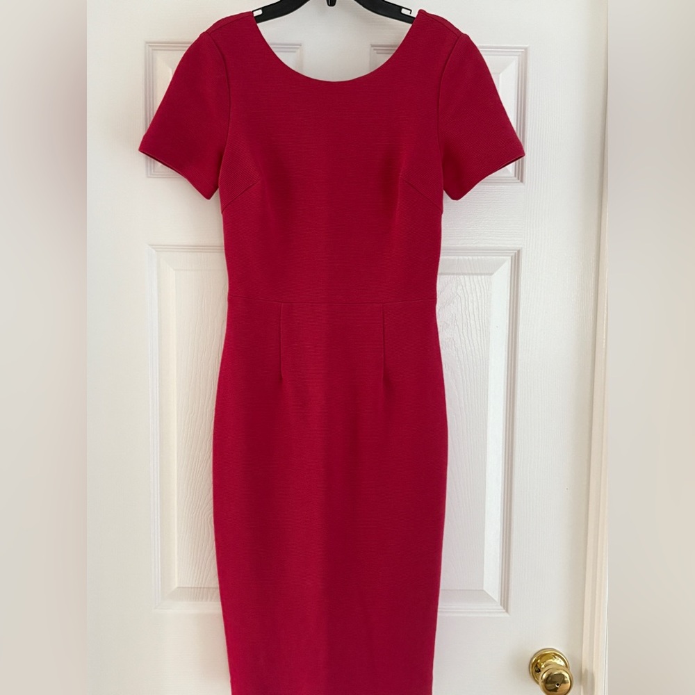 Boden Pink Sheath Dress Short Sleeve Crew Neck